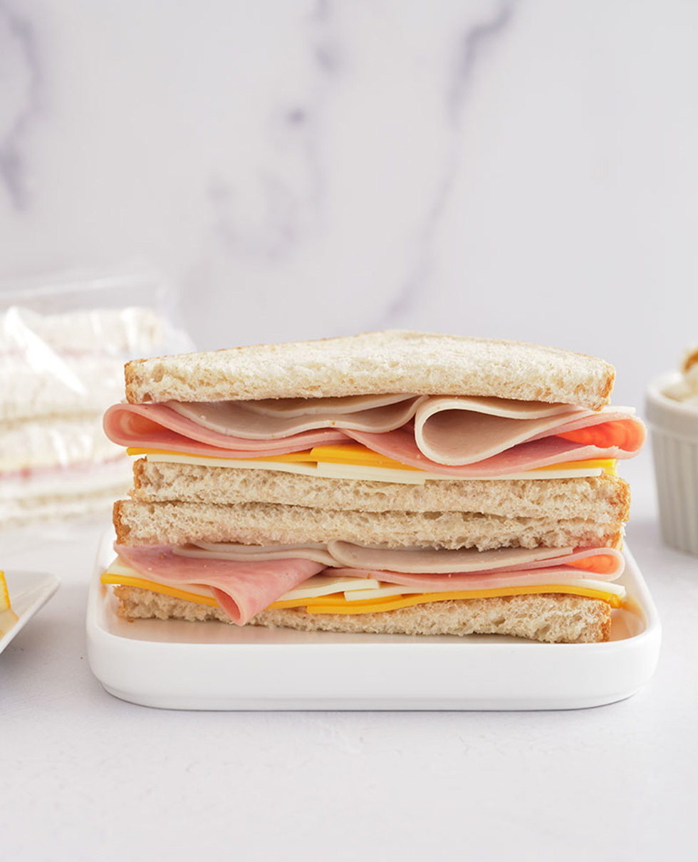 Turkey, Turkey Ham & Cheese Wedge Nitrate/Nitrite Free, WG (IW)