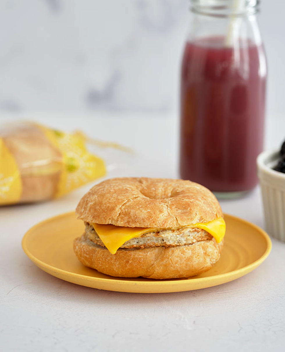 Chicken Sausage Patty & Cheese Croissant, WG (IW)